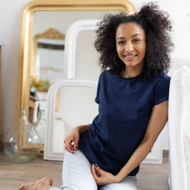 Lemahieu - T-shirt manches à revers en coton bio 180 g - Femme