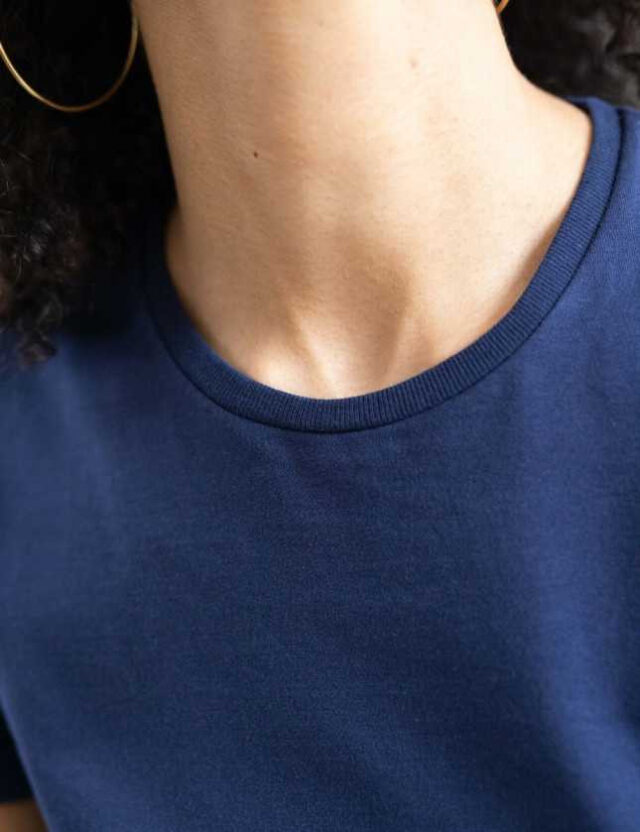 Lemahieu - T-shirt manches à revers en coton bio 180 g - Femme