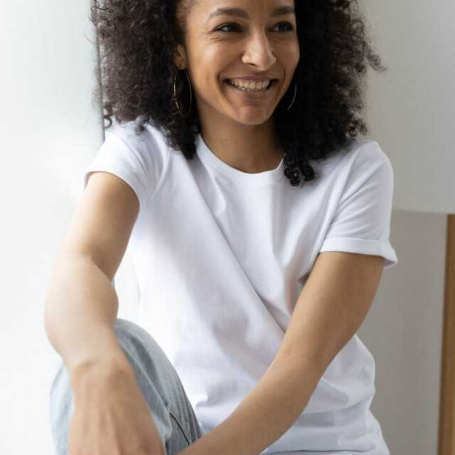 Lemahieu - T-shirt manches à revers en coton bio 180 g - Femme