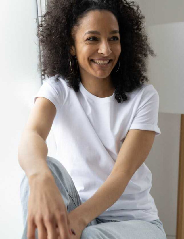 Lemahieu - T-shirt manches à revers en coton bio 180 g - Femme