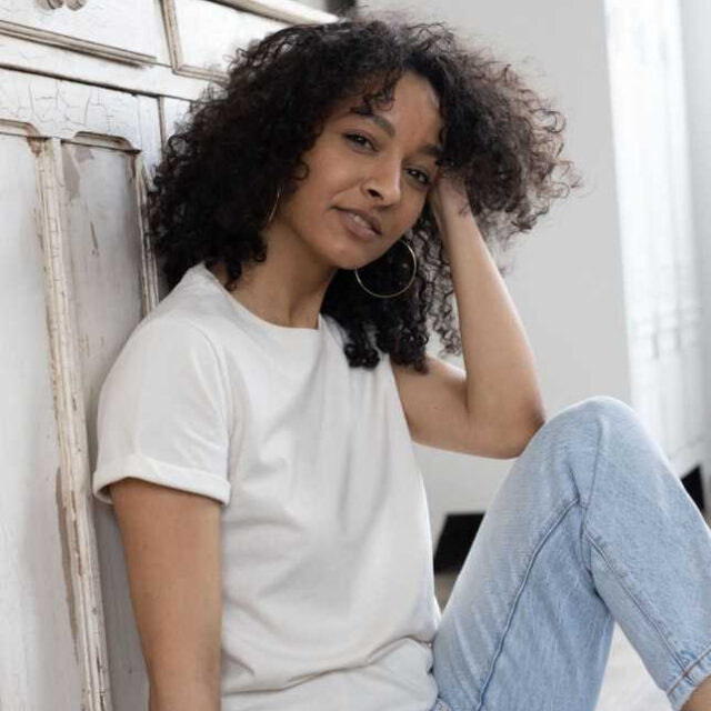 Lemahieu - T-shirt manches à revers en coton bio 180 g - Femme