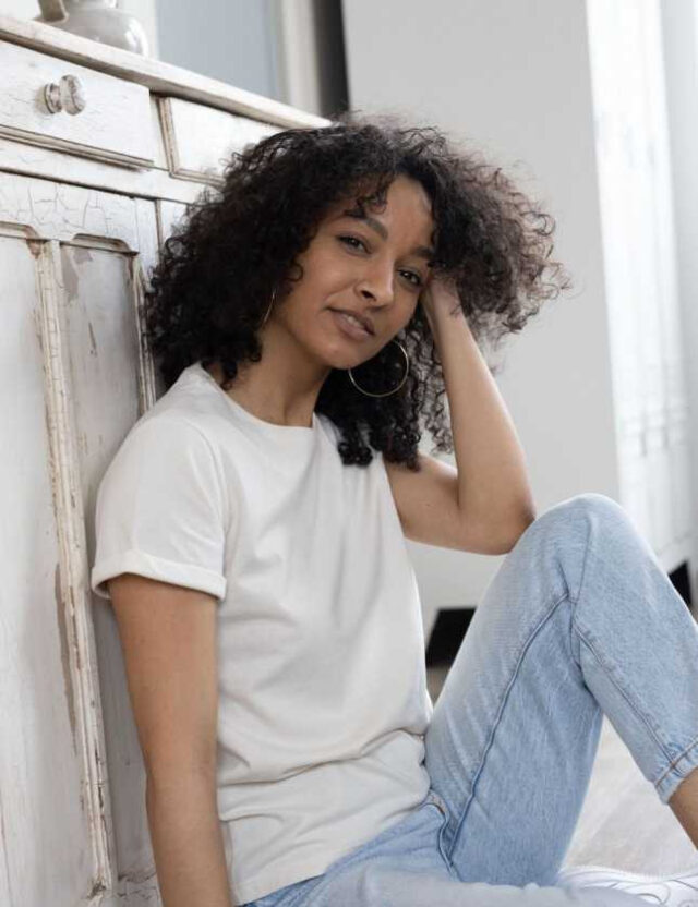 Lemahieu - T-shirt manches à revers en coton bio 180 g - Femme