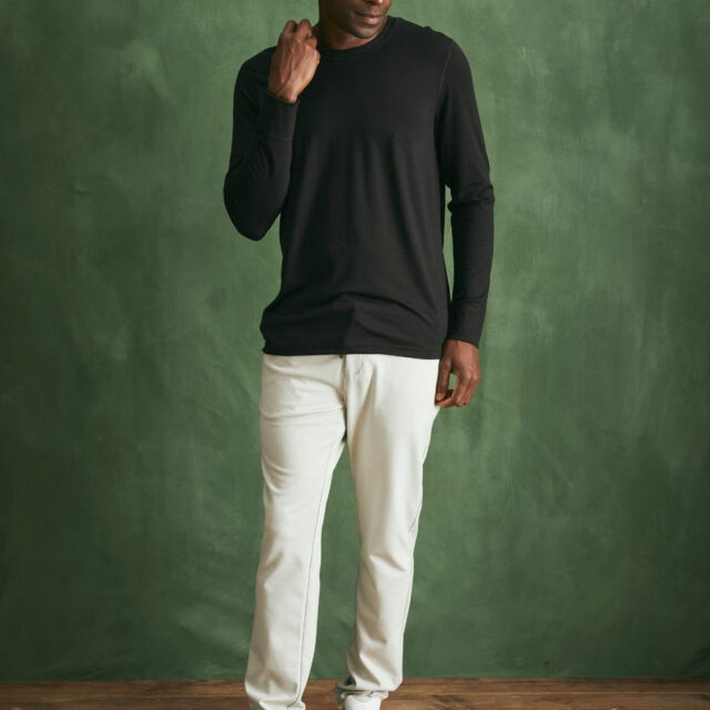 Lemahieu - T-shirt ML 100% laine mérinos - Noir - Homme