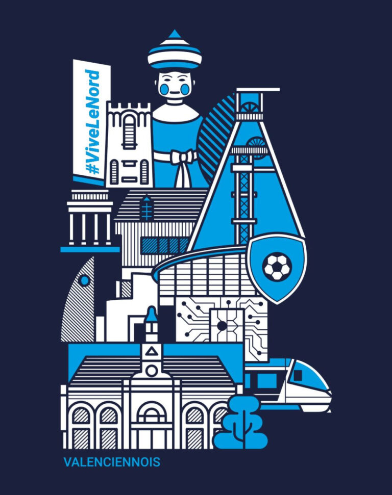 Lemahieu - T-shirt n°4 Le Valenciennois - Unisexe - Unisexe