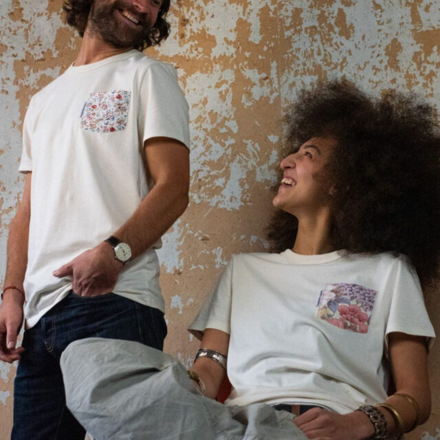 Lemahieu - T-shirt à poche - Motifs fleuris - Unisexe - Unisexe