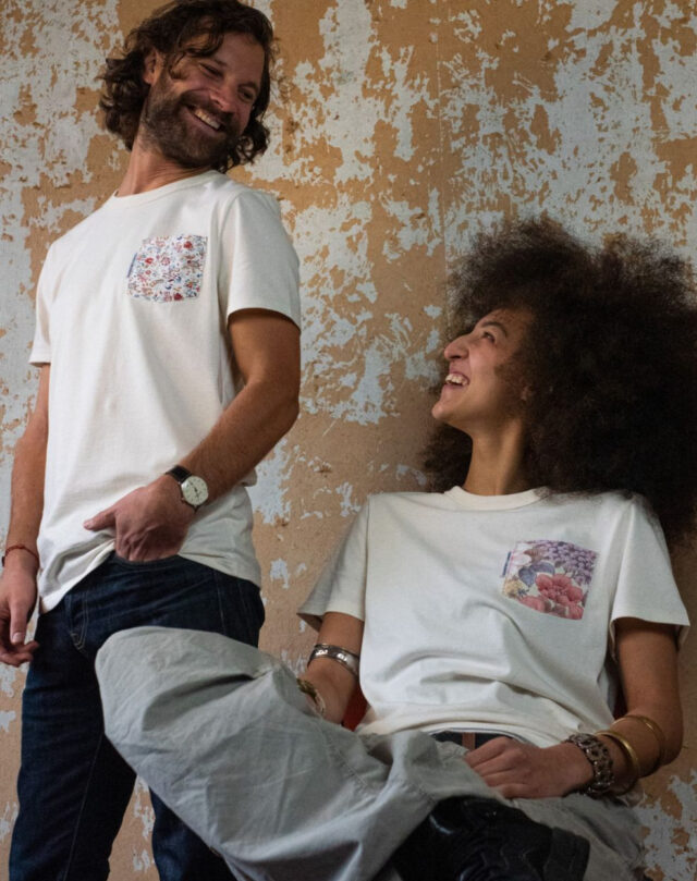 Lemahieu - T-shirt à poche - Motifs fleuris - Unisexe - Unisexe