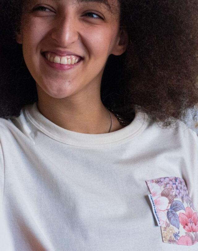 Lemahieu - T-shirt à poche - Motifs fleuris - Unisexe - Unisexe