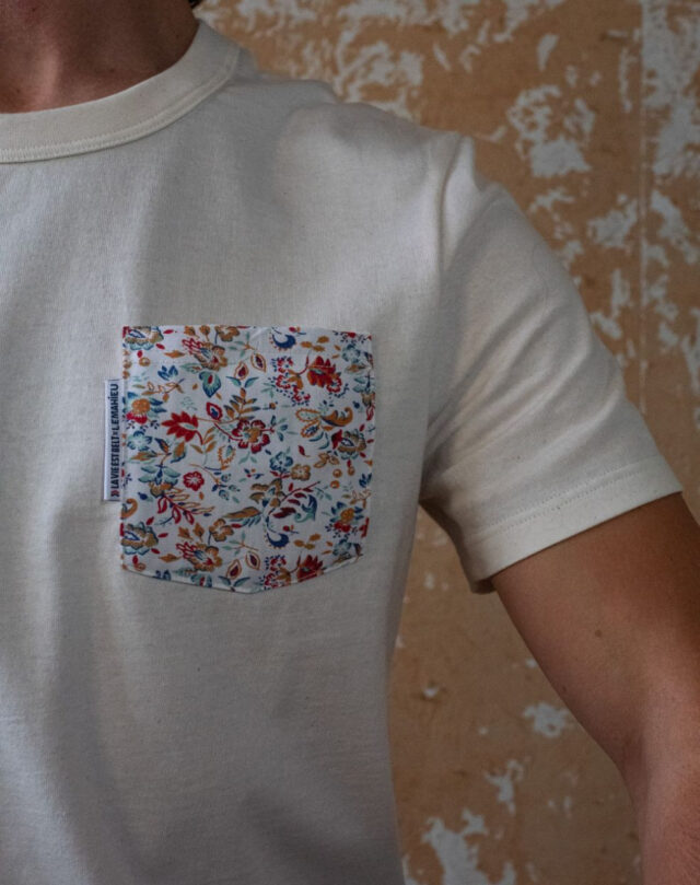 Lemahieu - T-shirt à poche - Motifs fleuris - Unisexe - Unisexe