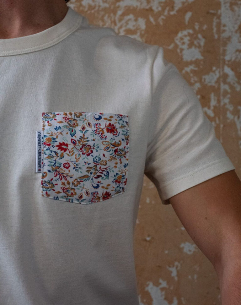 Lemahieu - T-shirt à poche - Motifs fleuris - Unisexe - Unisexe