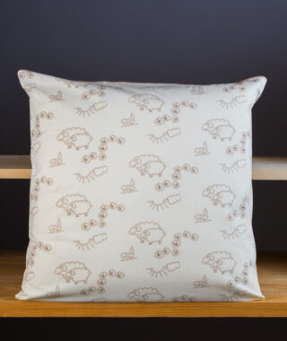 taie moutons coton bio 60x60