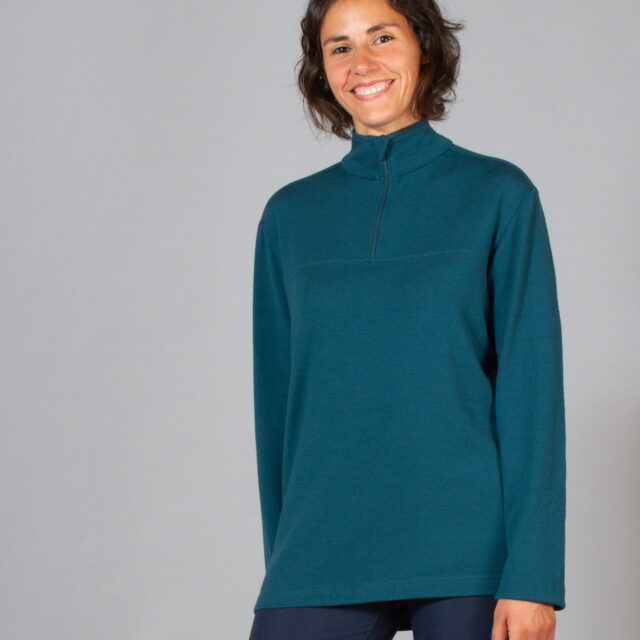 Ardelaine - Pull col zippé en laine mérinos