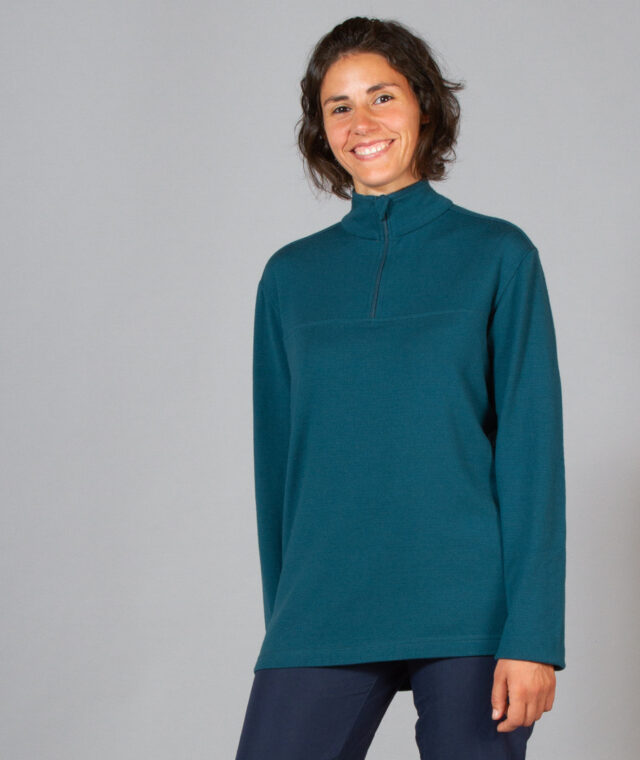 Ardelaine - Pull col zippé en laine mérinos