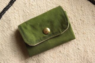 MAISON MALLOW - Mini Portefeuille En Coton Enduit Imperméable Vert