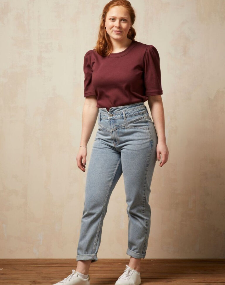 Lemahieu - Top à manches 3/4 - Aubergine - Bordeau - Femme