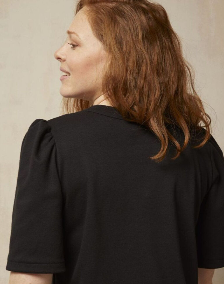 Lemahieu - Top à manches 3/4 - Noir - Femme