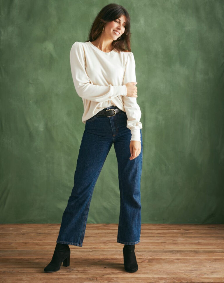 Lemahieu - Top  manches longues - Ecru - Blanc - Femme