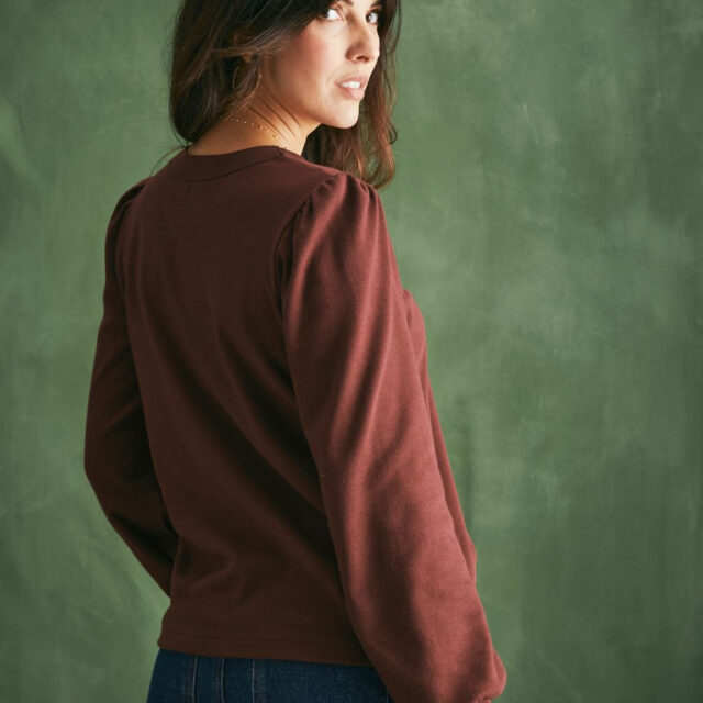 Lemahieu - Top  manches longues  - Aubergine - Bordeau - Femme