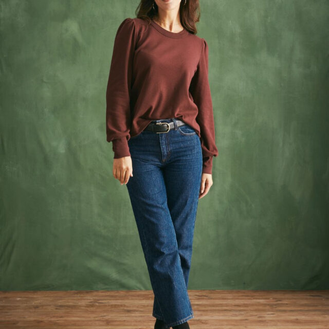 Lemahieu - Top  manches longues  - Aubergine - Bordeau - Femme