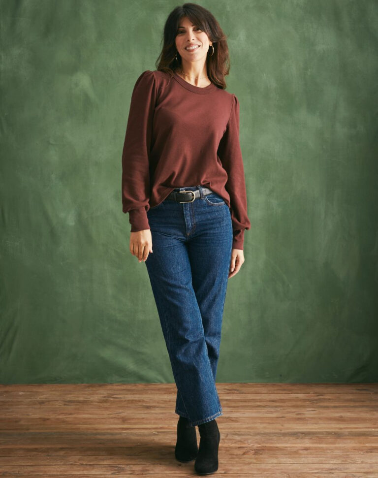 Lemahieu - Top  manches longues  - Aubergine - Bordeau - Femme