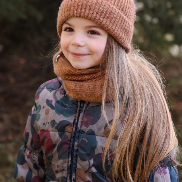 Maison Bonnefoy - Col enfant Natacha 4/7ans Taupe pailleté