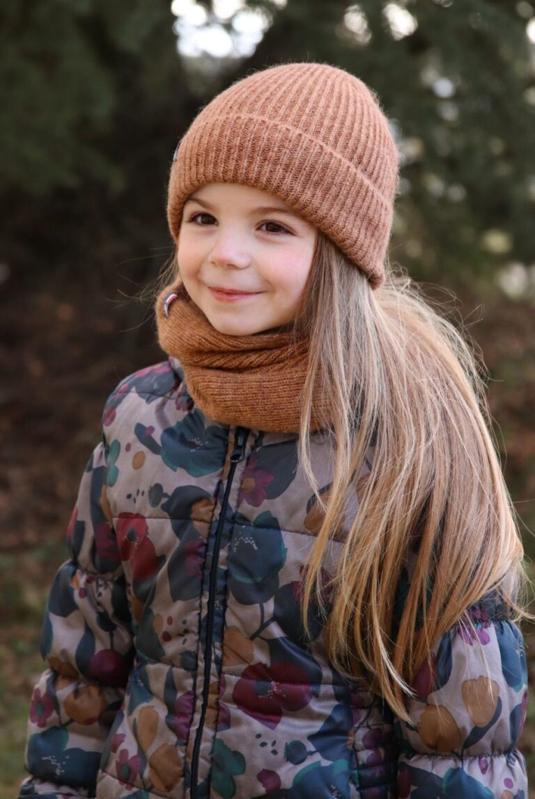 Maison Bonnefoy - Col enfant Natacha 4/7ans Taupe pailleté