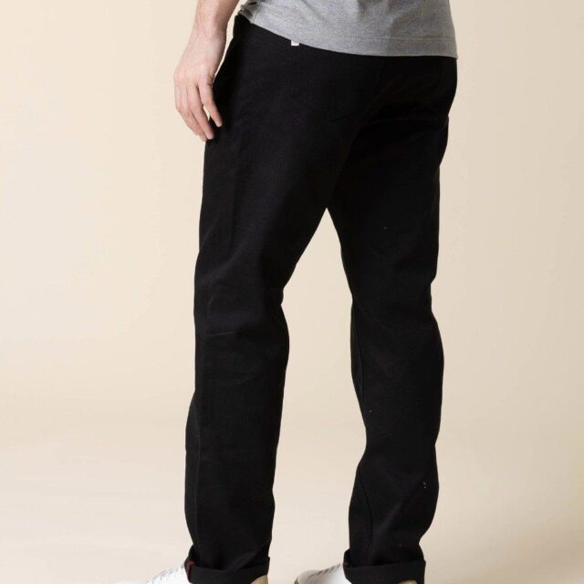 1083 - JEANS DROIT 101N coton bio superdenim noir Homme