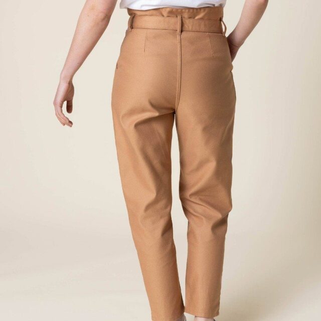 1083 - PANTALON NOUE CAROTTE 209H coton bio uni marron argile