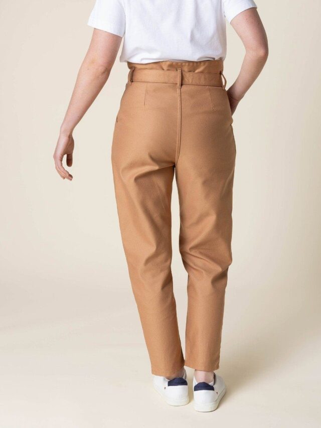1083 - PANTALON NOUE CAROTTE 209H coton bio uni marron argile