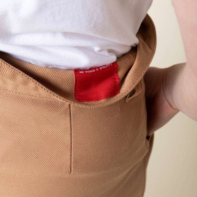 1083 - PANTALON NOUE CAROTTE 209H coton bio uni marron argile