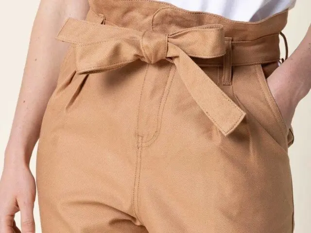 1083 - PANTALON NOUE CAROTTE 209H coton bio uni marron argile