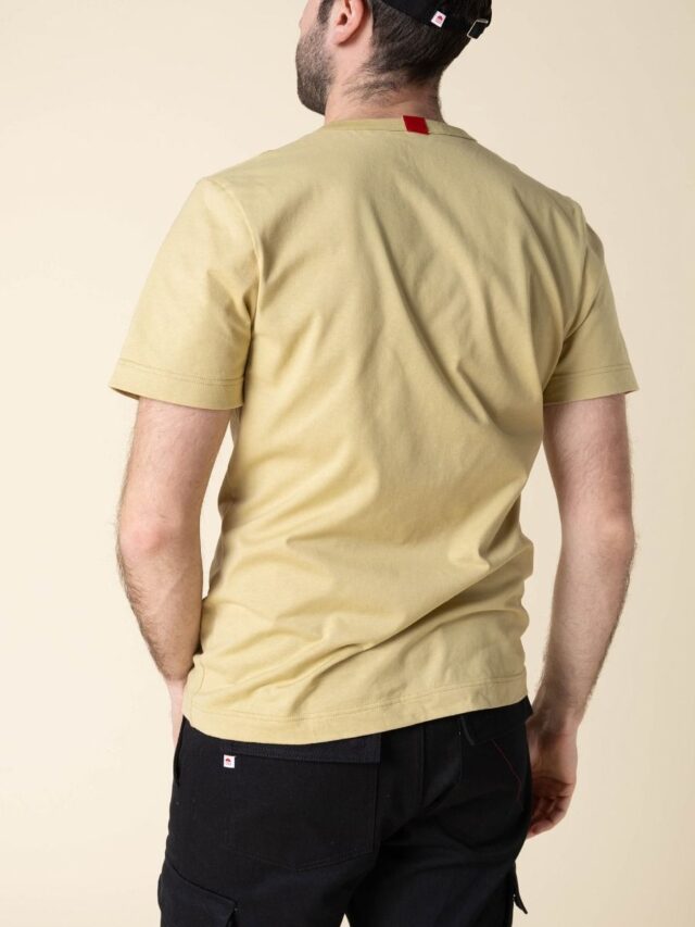 1083 - T-SHIRT DROIT 304 UNI coton bio vert chartreuse Homme