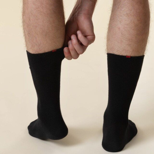 1083 - CHAUSSETTES 870 coton bio noir Unisexe