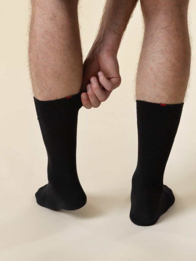 1083 - CHAUSSETTES 870 coton bio noir Unisexe