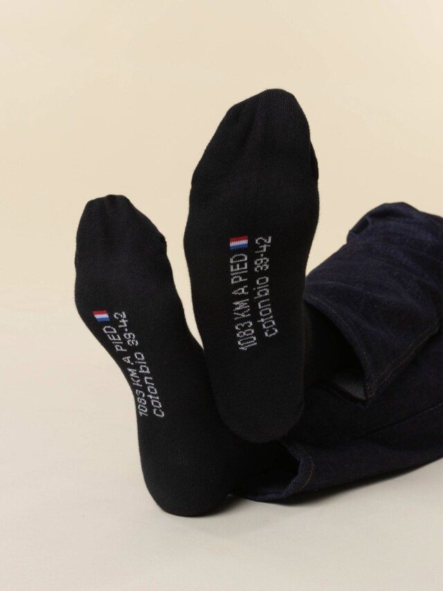 1083 - CHAUSSETTES 870 coton bio noir Unisexe