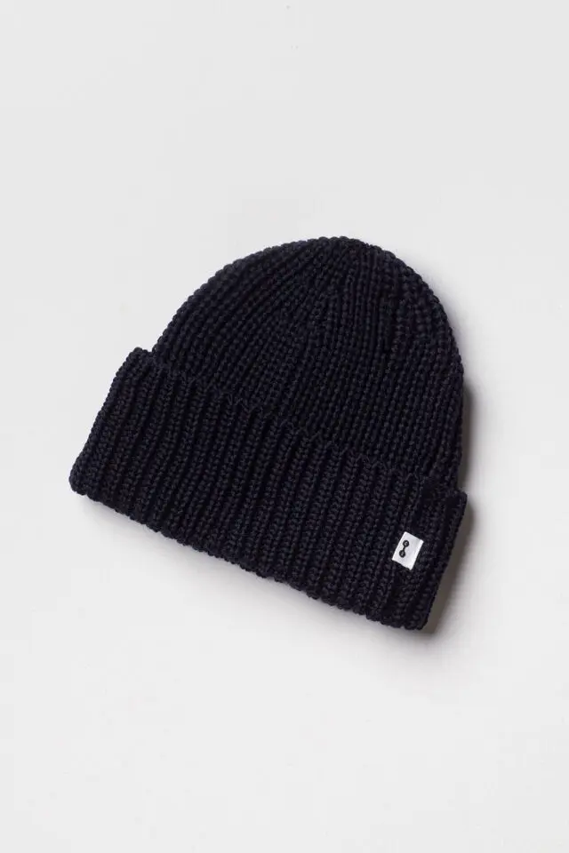 Tricots Marcel - Bonnet Femme Laine Mérinos – Bleu Marine