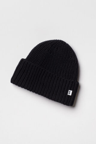 Tricots Marcel - Bonnet Noir en Laine Mérinos