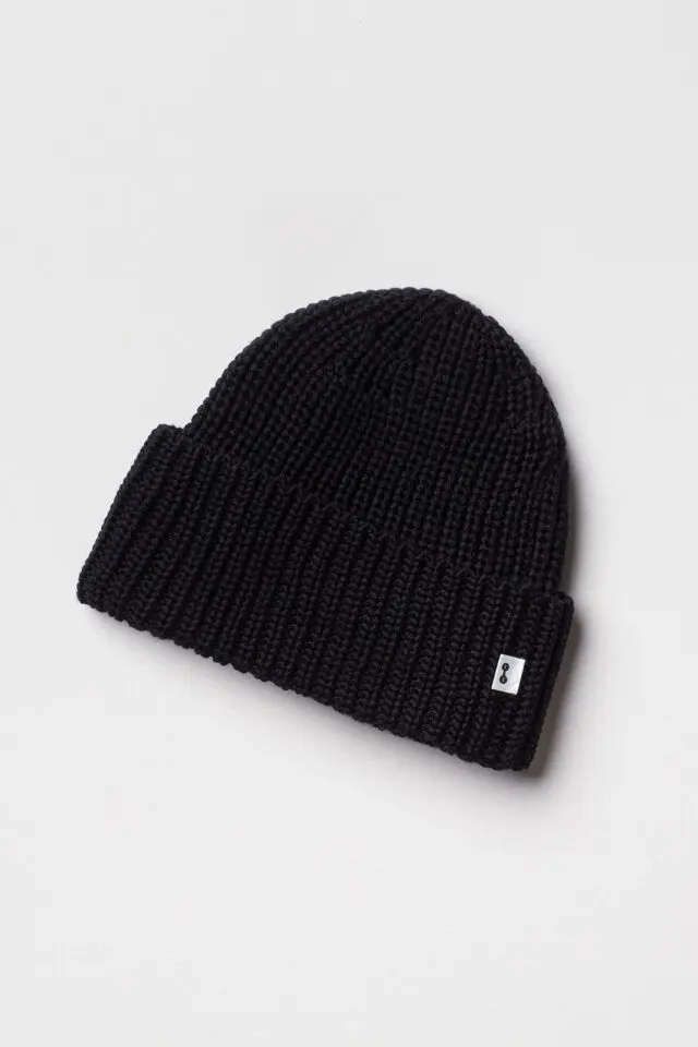 Tricots Marcel - Bonnet Femme Laine Mérinos – Noir Charbon