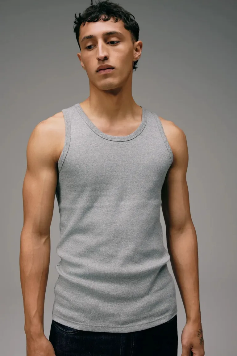 Les Tricots Marcel - Le Débardeur Homme Marcel Classique Edition - Gris Chine