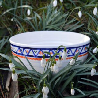 Petit saladier – Jardin fleuri par la marque Maison Primavera Maison Primavera - Petit saladier – Jardin fleuri