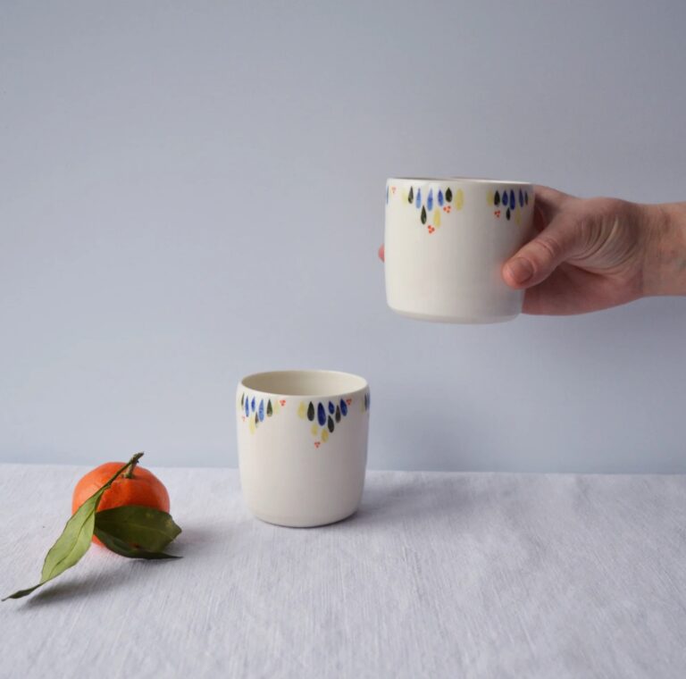 Maison Primavera - Vaisselle en porcelaine, tasses à café