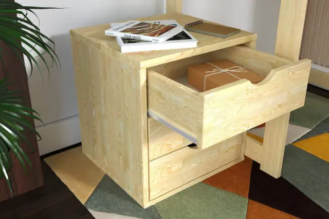 ABC MEUBLES - Caisson à tiroirs 3 en bois massif