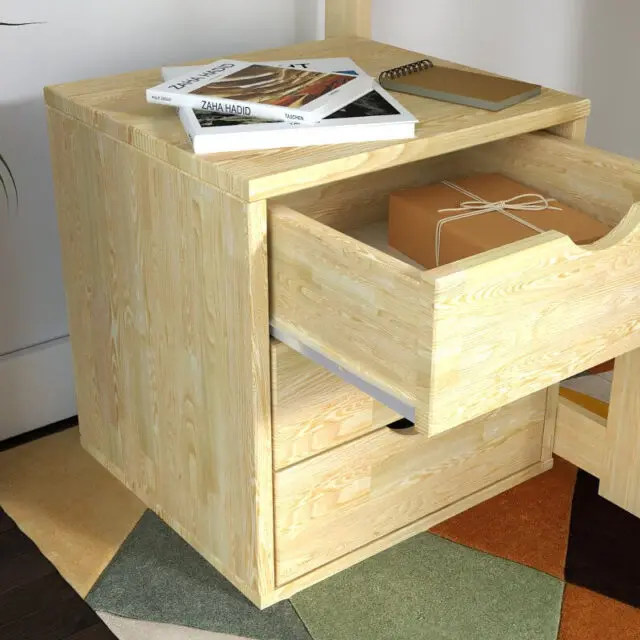 ABC MEUBLES - Caisson à tiroirs 3 en bois massif