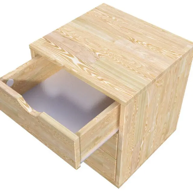 ABC MEUBLES - Caisson à tiroirs 3 en bois massif