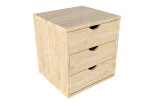 ABC Meubles - Caisson à tiroirs 3 en bois massif