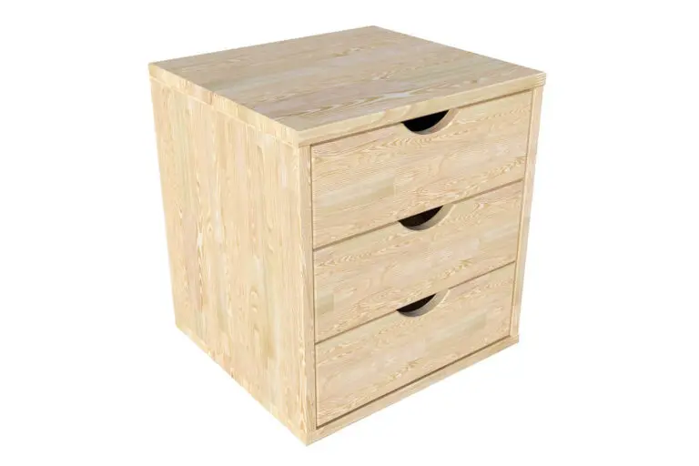 ABC MEUBLES - Caisson à tiroirs 3 en bois massif