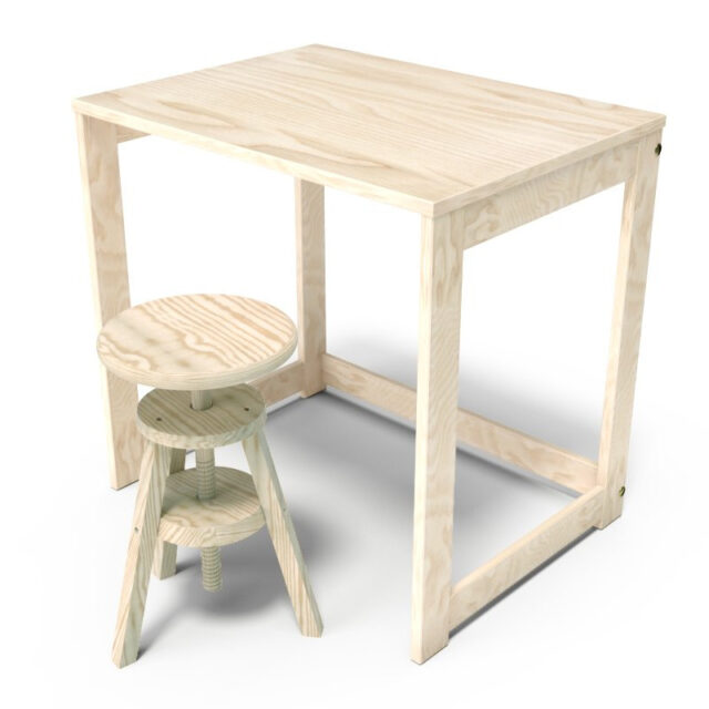 ABC MEUBLES - Petit bureau bois Alban