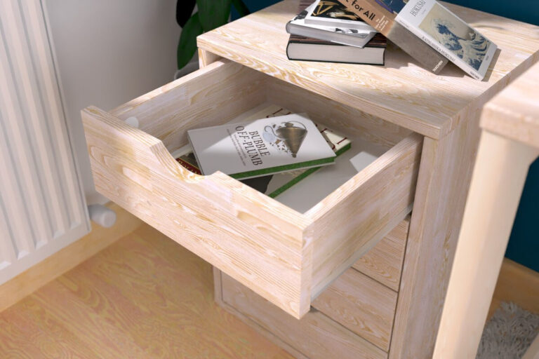 ABC MEUBLES - Caisson à tiroirs 4 en bois massif
