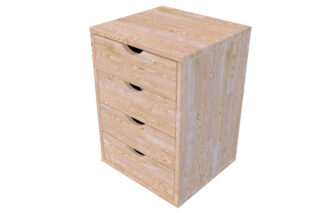 ABC Meubles - Caisson à tiroirs 4 en bois massif