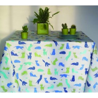 Fleur de Soleil - Chemin de table Chats bleus