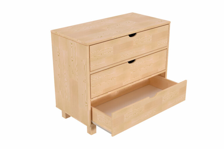 ABC MEUBLES - Commode bois 3 tiroirs Cube